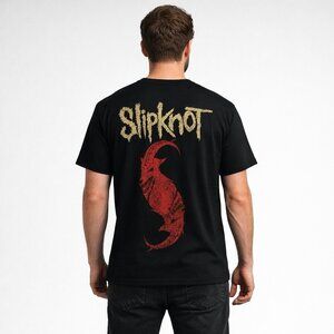 Bay Island Men's Large L Slipknot Sigil Of Baphomet‎ 2015 Double Sided Band Tee